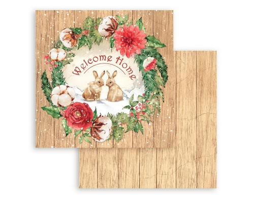 Набор бумаги "Home for the Holidays" 20,3 х 20,3 см., 10 листов, Stamperia