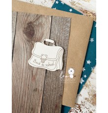  Чипборд "Надпись Back to school на портфеле", LeoMammy