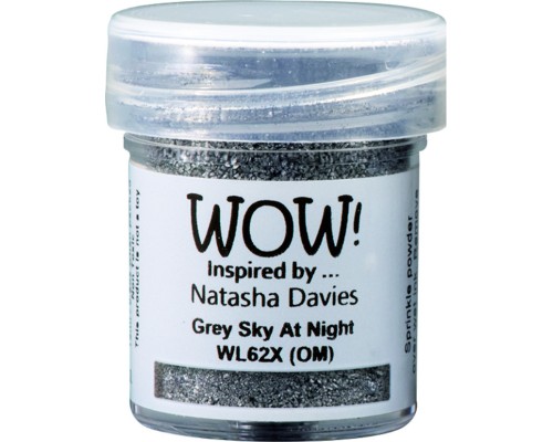 Пудра для эмбоссинга "Grey Sky At Night", непрозрачная, мраморная, 15мл., WOW!