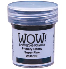 Пудра для эмбоссинга "Primary Ebony Super Fine", полупрозрачная, 15мл., WOW!