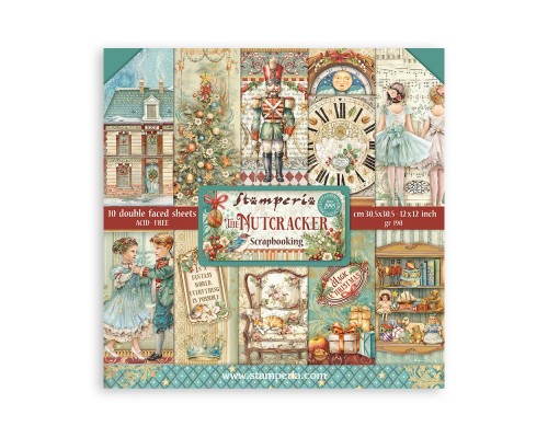 Набор бумаги "The Nutcracker" 30,5 х 30,5 см., 10 листов, Stamperia Набор бумаги "The Nutcracker" 30,5 х 30,5 см., 10 листов, Stamperia